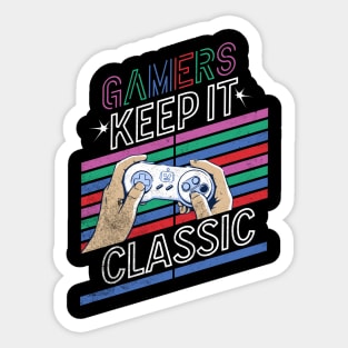 Retro Gaming Controller Gamer Keep It Classic Sticker